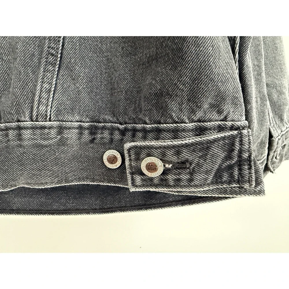 VTG 90s Levis SilverTab Mens Loose Fit Denim Trucker Jacket Washed Black XL